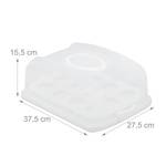 Boîte pour gâteau rectangulaire Blanc - Matière plastique - 38 x 16 x 28 cm
