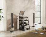 TV Rack HiFi Rack aus Holz Metall Schwarz