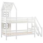 Etagenbett HomeyAtticⅠ Weiß - Holzwerkstoff - Massivholz - Holzart/Dekor - 96 x 232 x 267 cm