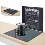Herdblende-/Abdeckplatte "Kitchen Weiß - Glas - 50 x 1 x 56 cm
