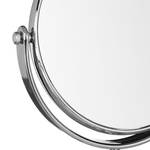 Kosmetikspiegel mit Vergrößerung stehend Silber - Glas - Kunststoff - 18 x 28 x 10 cm
