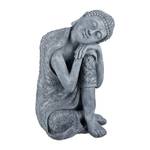 Buddha Figur geneigter Kopf 60 cm Grau