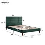 Lit double M195 Vert - Bois massif - 141 x 101 x 209 cm