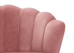 Muschelsofa Omurtag Pink - Textil - 136 x 78 x 77 cm