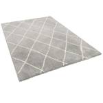 Luxus ShaggyTeppich Silky Soft Rauten Grau