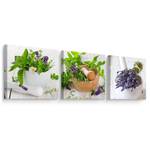 Set De Tableaux LAVANDE Herbes Nature 3D 180 x 60 x 60 cm