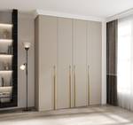 Armoire à portes battantes Como 3 Beige - Doré - 190 x 40 cm