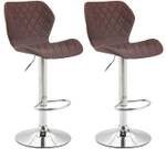 Tabouret de bar Cork Lot de 2 Marron - Argenté