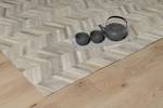 Handgefertigter Teppich Indian Summer Beige - Echtleder - 160 x 230 x 1 cm