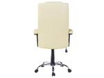 Bürostuhl COMFORT Beige - Schwarz - Silber - Weiß - Kunstleder - 70 x 126 x 60 cm