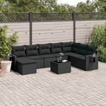 Gartensitzgruppe K3848(9-tlg) Schwarz - Massivholz - 69 x 62 x 62 cm