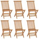 Gartenstühle (6er Set) 3096591 Braun - Massivholz - Holzart/Dekor - 46 x 90 x 62 cm