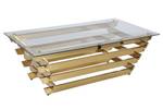 Couchtisch Cindor Gold - Metall - 130 x 45 x 70 cm