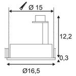 Einbaustrahler New Tria Schwarz - 9 x 9 cm