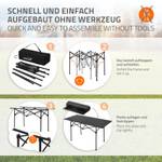 Campingtisch aus Aluminium Schwarz