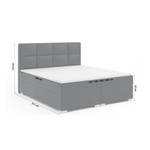 Boxspringbett Doppelbett Norseman Grau - Breite: 180 cm