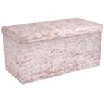 Sitzbank Sitzhocker Sitzwürfel Fußhocker Pink - Textil - 10 x 45 x 85 cm