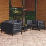 Garten-Lounge-Set Schwarz