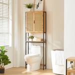 Toilettenregal Tervola Schwarz - Bambus - Holzwerkstoff - 60 x 172 x 20 cm