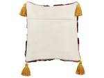 Coussin décoratif LORALAI Rose foncé - Rouge - Blanc - Jaune - Fibres naturelles - 45 x 4 x 45 cm