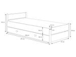 Gästebett Ninna ohne Matratze Weiß - Holzwerkstoff - 90 x 64 x 200 cm