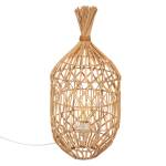 Tischlampe, durchbrochen, Rattan