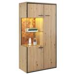 Standvitrine GLOWNatur Ⅳ Beige - Holzwerkstoff - Glas - 40 x 150 x 78 cm