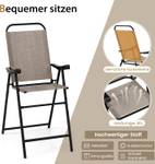 Klappstühle ZB33564OR-4 (2er Set) Braun - Metall - 76 x 112 x 56 cm