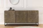 Sideboard SNAKE Braun - Metall - Massivholz - Holzart/Dekor - 160 x 75 x 38 cm