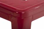 Tabouret bas Armin Lot de 4 Rouge