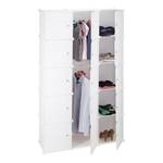 Garde-robe système modulable 11 cubes Blanc