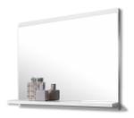 Badezimmer Wandspiegel mit ablage Weiß Weiß - Holz teilmassiv - 60 x 50 x 12 cm