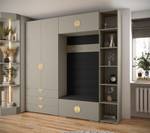 Garderobe Inova 4 Z10 Schwarz - Gold - Grau - Gold