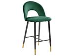 Tabouret de bar FALTON Noir - Vert émeraude - Doré - Vert