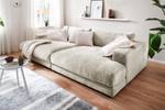 KAWOLA Big Sofa MADELINE Cord Cremeweiß