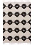 Tapis Oyo Noir - Blanc crème - 120 x 180 cm