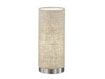 Kleine Tischlampe modern dimmbar Beige Beige - Silber - Metall - Textil - 10 x 25 x 10 cm