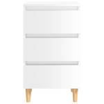 Table de chevet 3009517-2 (lot de 2) Blanc crème brillant