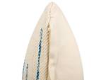 Dekokissen RIVINA Beige - Blau - Naturfaser - 45 x 14 x 45 cm