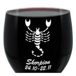 Sternzeichen Skorpion Gravur-Weinglas