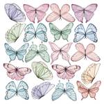 Schmetterlinge Pastell Aquarell Set