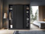 Kleiderschrank Nero Basic Schwarz - Breite: 120 cm - 3 Türen