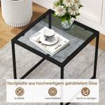 Gartentisch ZB33386 Glas - 43 x 45 x 43 cm