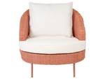 Chaise de jardin ARCILLE Pêche - Rose foncé - Blanc