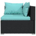 Garten-Lounge-Set (10-teilig) 3013634-11 Schwarz - Blau - Hellblau