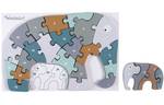 Buchstaben-Puzzle Elefant Holzwerkstoff - 24 x 17 x 3 cm