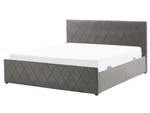 Lit double ROCHEFORT Gris - Largeur : 170 cm