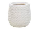 Cache-pot d'extérieur LIVADIA Blanc crème - Blanc - 19 x 22 x 19 cm