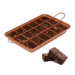 Brownie Backform mit Hebeboden Braun - Metall - 32 x 4 x 20 cm