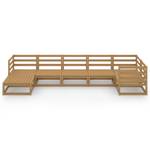 Garten-Lounge-Set (7-teilig) 3009811-1 Braun - Massivholz - Holzart/Dekor - 70 x 30 x 70 cm